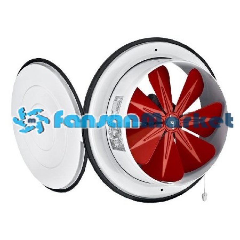 CamDuvar Tipi Aksiyel Aspiratör Kapaklı 16 Cm 400 m3/h(280 TL), Fansan CamDuvar Tipi Aksiyel Aspiratör Kapaklı 16 Cm 400 m3/h(280 TL), Fansan